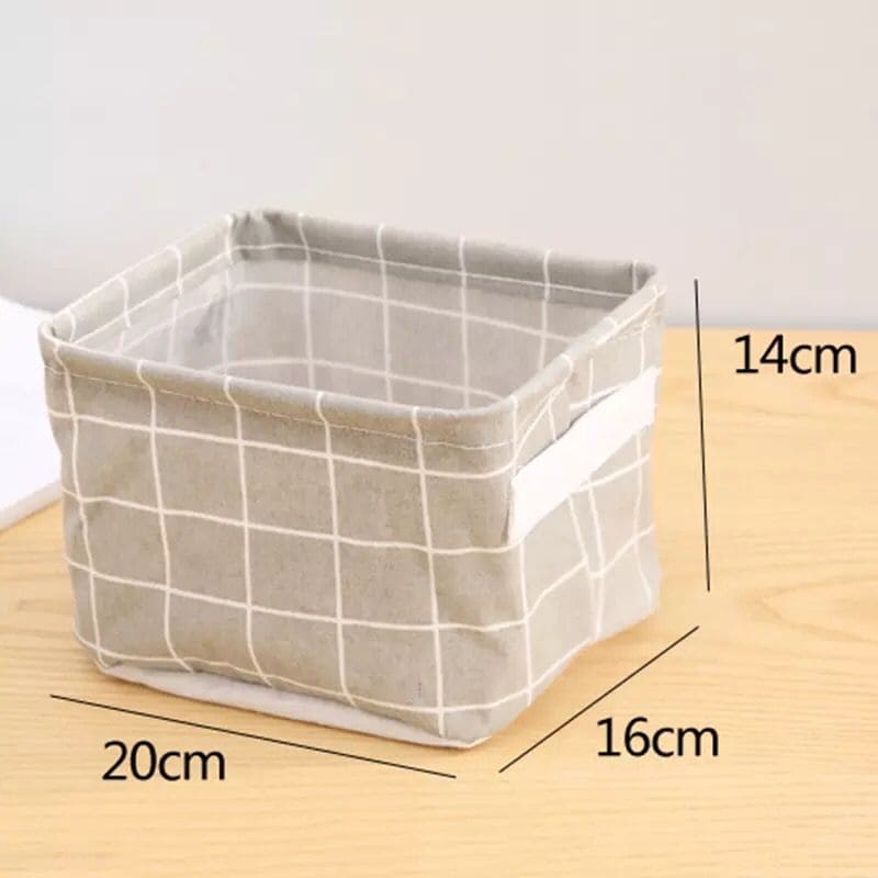 Cotton Foldable Desktop Storage Box, Waterproof Toys Laundry Storage Basket, Cosmetic Laundry Storage Organizer, Collapsible Basket For Cosmetics and Toys Storage Cotton Foldable Desktop Storage Box, Waterproof Toys Laundry Storage Basket, Cosmetic Laundry Storage Organizer, Collapsible Basket For Cosmetics and Toys Storage